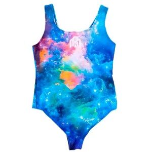 INTO THE AM Galaxy Print Bodysuit sz. XL
